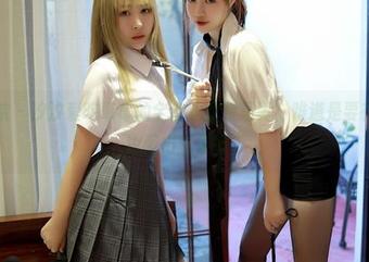 模范学院 – 汐汐爱吃草莓的全套职业装写真，难道是要在办公室也闯出新天地？